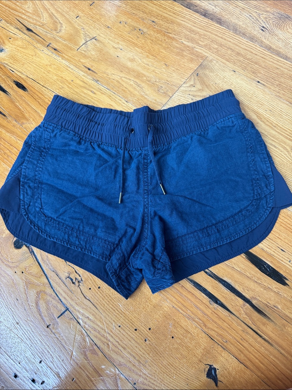 Athleta Navy Blue Women's Linen Shorts